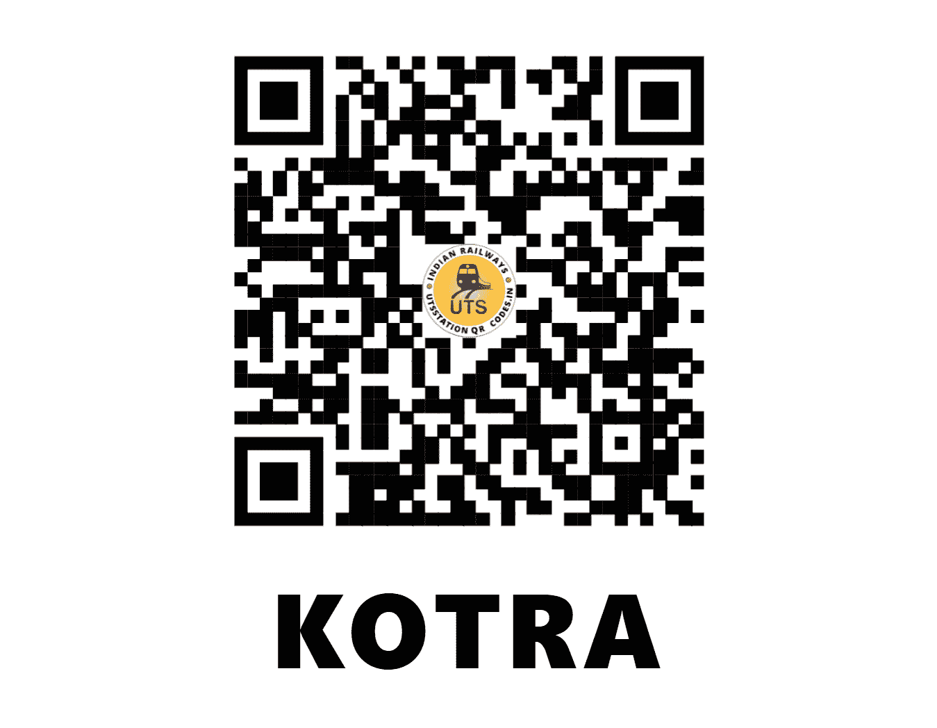 UTS QR Code for KOTRA - KTRA (NC - MADHYA PRADESH)